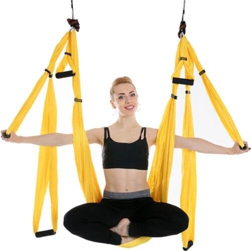 Fitness Yoga Hammock Swing Anti-gravity Aerial Straps Parachute Fabric High Strength Decompression Hammock Yoga Gym Hanging
