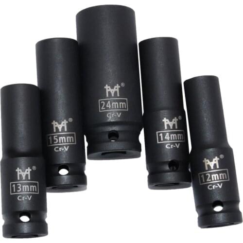 1/2" Inch Drive Deep Impact Sockets Metric Air Pneumatic Socket Wrench Head 10-38mm Standard Durable Car Auto Truck Repair Tools