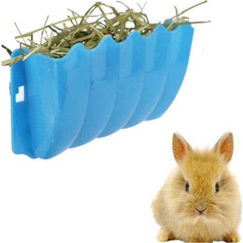 Hot Sale Small Pet Rabbit Hanging Grass Feeder Rack Shelf Hay Bowl Holder Box Dispenser Grass Storage Container