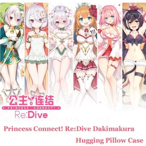 Anime Game Princess Connect! Re:Dive Dakimakura Hugging Body Kokoro Natsume Kyaru Pattern Pillow Case DIY Custom Pillow Cover
