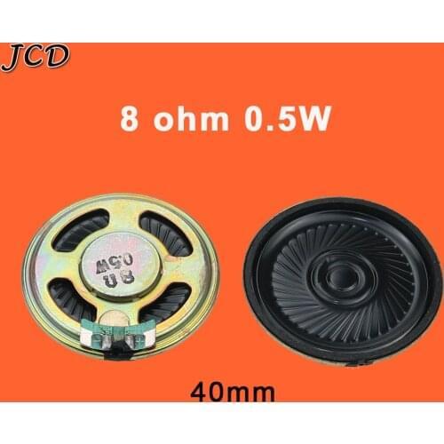 JCD 2PCS 8 ohm 0.5W Horn speaker 40mm 23mm diameter 8R 0.5W Small loudspeaker Wholesale Electronic