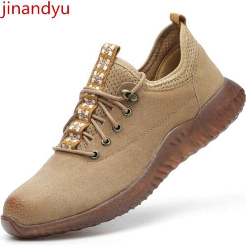 Men Boots Electric Welding Work Boots Safety Shoes Men Puncture Proof Work Shoes Indestructible Men Steel Toe Shoes Male Oxford