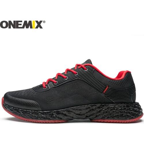 Onemix Man Running Shoes for Men Black Mesh Air Sole Cushion Breathable Designer Jogging Sneakers Outdoor Sport Walking Trainers