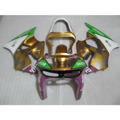 Full ABS plastic fairing kit for Kawasaki Ninja ZX6R 98 99 gold purple motorcycle fairings set ZX6R 1998 1999 MP11