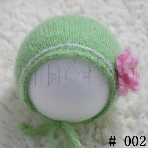 Hand by hand woven mohair and big flower hat baby shower gift, baby photography props