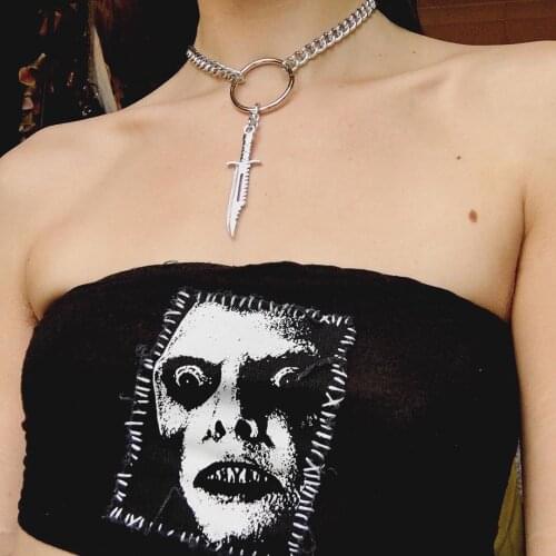 European and American Harajuku Sexy Dagger Cool Fashion Style Necklace Pendant