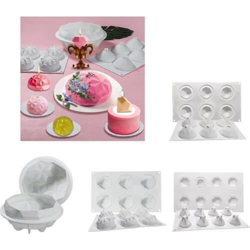 1/6/8 cavity 3D Diamond Silicone Chocolate Mold Soap, The Cake Cookie