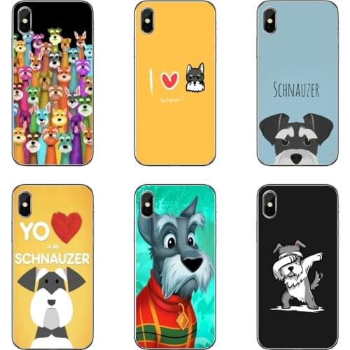 Cartoon schnauzer dog Silicone Phone Case For Samsung Galaxy S20 Ultra S10E S10 Lite S9 S8 Plus S7 S6 Edge Note 20 10 9 8