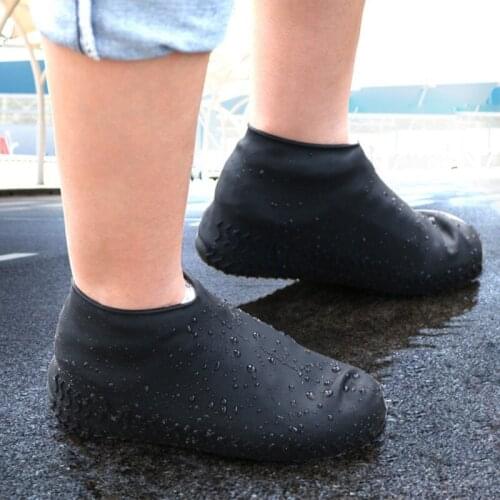 Silicone Rainproof Shoe Cover Twill Adult Children Waterproof Boots Cover Washable Thicken Shoes Rain Boots Rain Gear