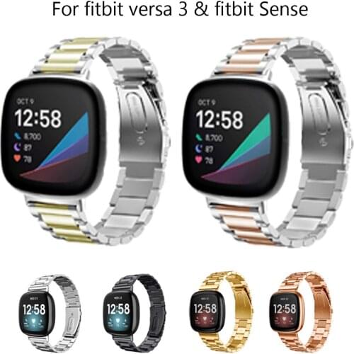 Smart Straps For Fitbit Versa 3 Stainless Steel WristBand Correa Watchband For Fitbit Versa 3/Sense Replacement Band Accessorise