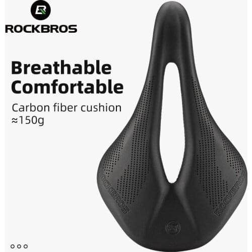 ROCKBROS Bicycle Saddle Ultralight Breathable Racing Saddle Seat Carbon Fiber Road Mtb Ultralight Cushions MTB Bike Accessories