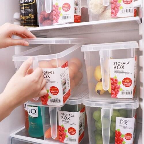 Refrigerator storage box transparent rectangular drawer-type egg box refrigerator kitchen storage fresh plastic storage box