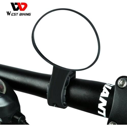 WEST BIKING Bike Rearview Mirror 360 Degree Adjustable Rear View Mirror Universal Handlebar Cycling Accessories Bicycle Mirrors