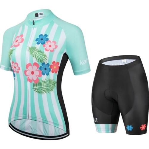 Kafitt Womens Clothing With Free Shipping Cycling Shirt Summer Cycling Jersey Set Breathable Team Racing Sport Bicycle Jersey