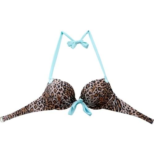 Women Bikini TOPS for Women Swimwear Leopard Print Bathing suits Sexy girl Underwire Swimming Biquini UP swimwear top