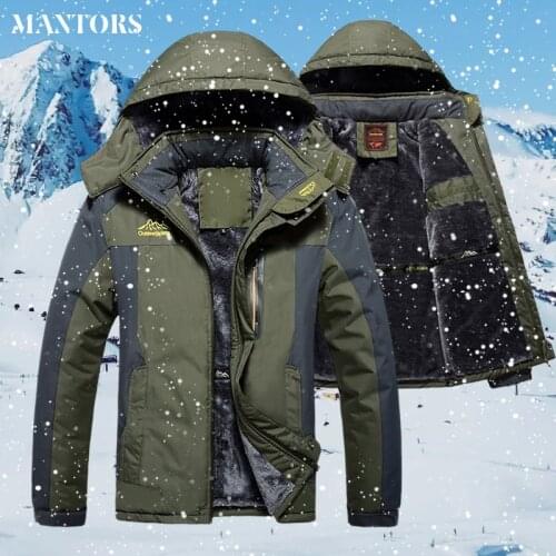 Winter Thick Warm Men Casual Jackets Windbreaker Hooded Mes Outdoor Outerwear Overcoat Waterproof Inner Velvet Jackets Plus Size