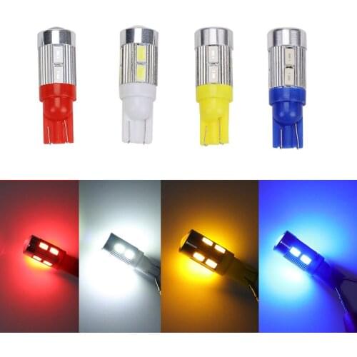 1PC W5W T10 LED Canbus No Error 12V 6000K 5630 10 SMD Car 5W5 LED Bulb Clearance Wedge Side Turn Singal Light Super Bright