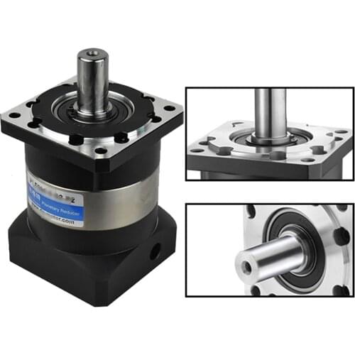 100:1 NEMA32 80mm Planetary Reducer Speed Ratio 100 High Precision Gearbox Reducer 20MM Output 6000rpm for Servo Motor CNC