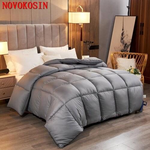 2021 5kg Plus Size Spring Autumn 3D Solid Duvet White Core Quilt Thickened Warm Winter Goose Down Quilt Nucleo De Terciopelo