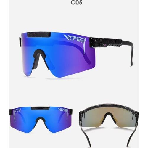 2021 luxury BRAND Mirrored Green red blue lens pit viper Sunglasses polarized men sport goggle tr90 frame uv400 protection