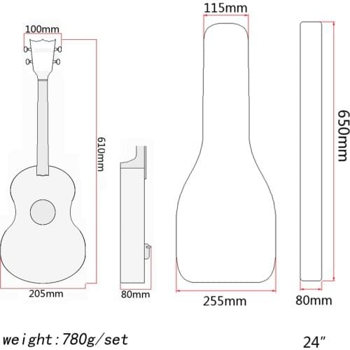 24 Inch Ukulele Accessories Simple and Fun Strong Flexibility High Quality