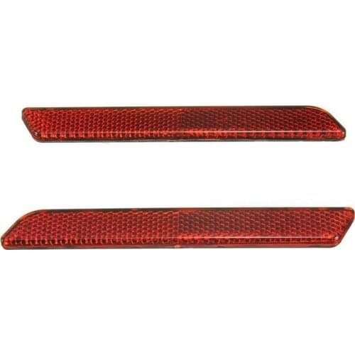 2x Red Reflectors For Harley Latch Lock Covers Hard SaddleBags Side Visibility