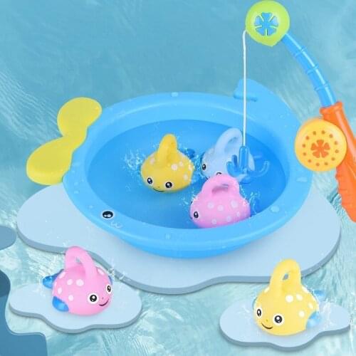 4Pcs Baby Shower Games Fishing Bath Toy Learning Floating Bathtub Bathroom Pool Water Toys for Kids Toddler Boys Girls