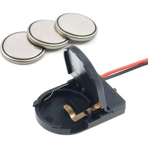 5PCS CR2032 Button Coin Cell Battery Socket Holder Case Cover With ON-OFF Switch 3V battery Storage Box Batteries Container