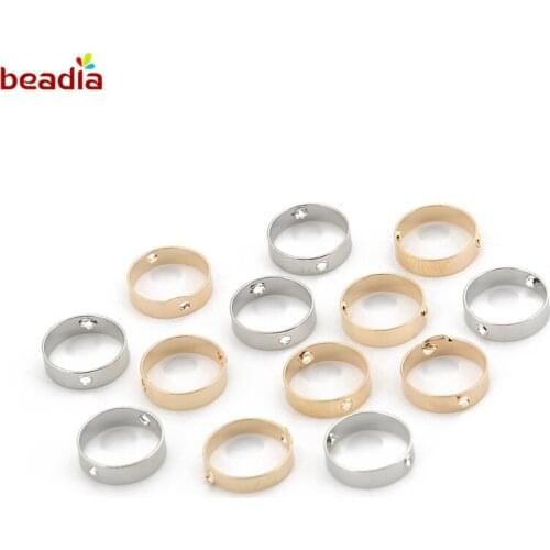Acrylic pendant with hole Metal Round 10-20pcs Alloy Half Round Rhodium Gold Color Fitting DIY Jewelry Findings