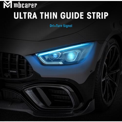 2 pcs Car LED Daytime Running Lights Waterproof Auto Headlights Flexible Light Turn Signal Brake Flow Lights Atmosphere Lamp