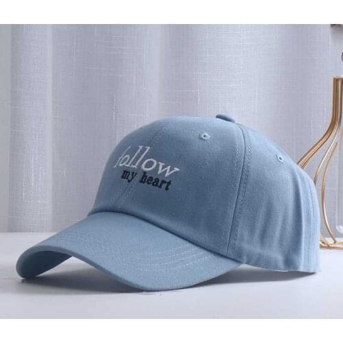 Trendy Candy Color Embroidery Heart Short Brim Baseball Cap with Visor Simple Hip Hop Face Caps for Men Women Letter Dad Hats