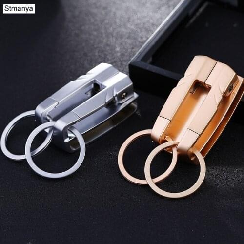 Brand Top Men Car Key Chain Women New Waist hanging Key Holder Car Key Ring Metal Keychain Business Gift Jewelry K1149