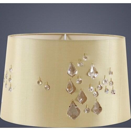 E27 Art Deco oval Lamp shade for table lamp floor lamp carved fabric beige lampshades modern style lamp cover