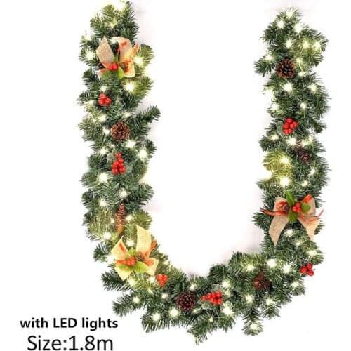 1.8M Garland Tree Hanging Ornament Rattan LED Colorful Decoration For Christmas Party Wedding Home Outdoor Wreath Decorations