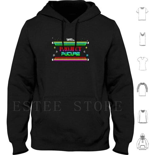 Project Future Hoodies Long Sleeve Zx Spectrum Retro Pixel Game Computer Video Project Future Space Man Maze Ship
