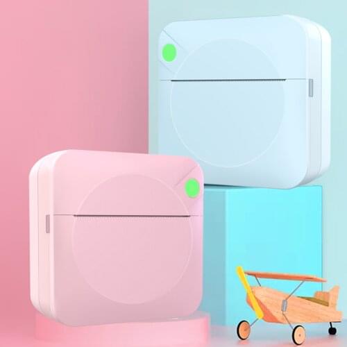 203DPI Mini Pocket Photo Printer BT Connection USB Charging 1000mAh Rechargeable for Picture Label Notes Memo English Version