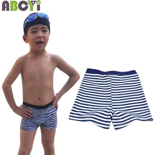 Boys Swimwear 2015 New Summer Kids Swimsuit Shorts Rainbow/ Blue / Navy Blue Stripe Swimming Trunks for 3-5Y Boy Girls Swim Wear
