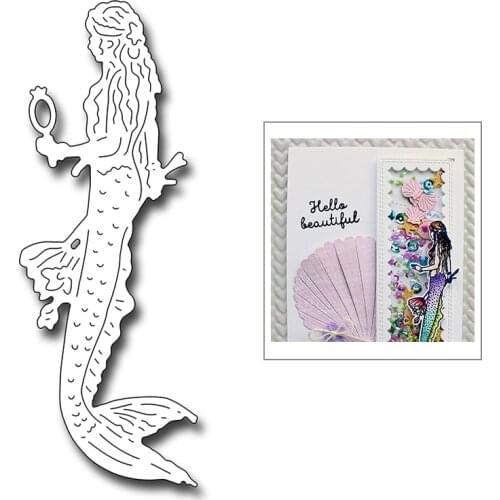 2021 New Mermaid Fairy Metal Cutting Dies For Mould Cut Craft Making Card Paper Decoration and DIY Scrapbooking No Stamps Sets