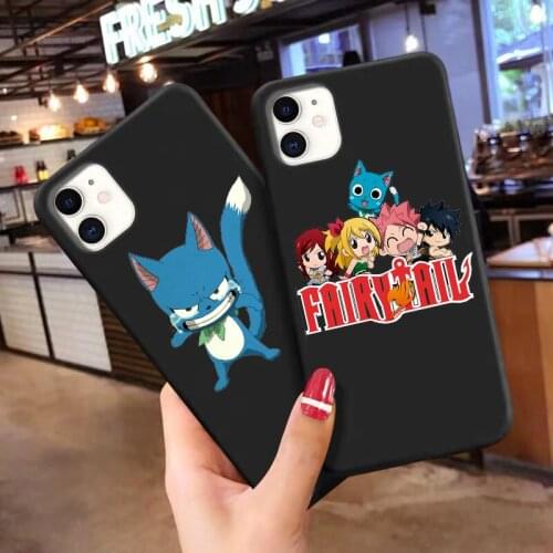 Cartoon Manga Fairy Tail black soft phone case for 11pro max cover for iPhone 12pro X xs max xr 6s 7 8 Plus 12mini TPU shell