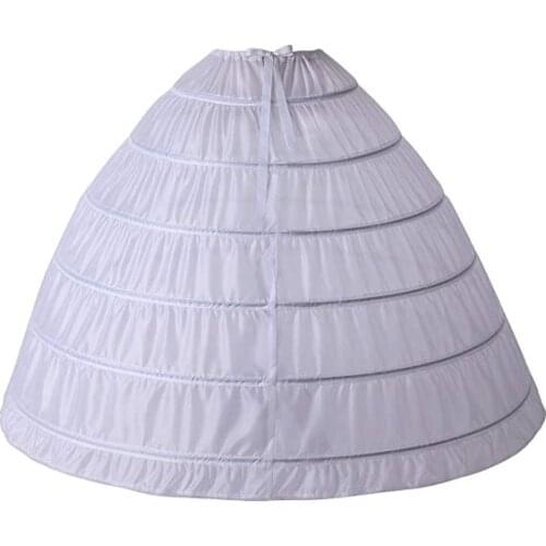 New Spring Design Full A-line 6 Hoop Petticoat for Women Underskirt Slip Crinoline for Bridal Dress