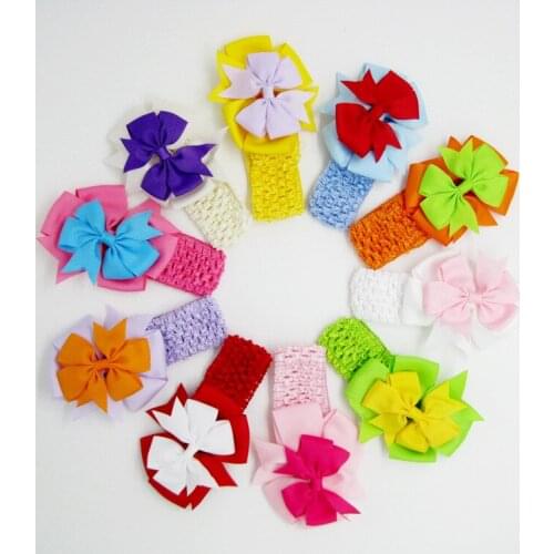 120pcs/lot new coming little Girl Colorful Hair band/Bowknot headband Hair Accessories Headwear