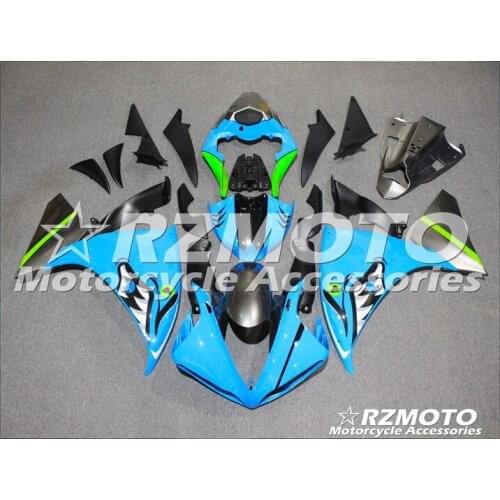 New ABS motorcycle Fairing For YAMAHA YZF-R1 2009-2010-2011-2012 Injection Bodywor exciting black and blue ACE No.625