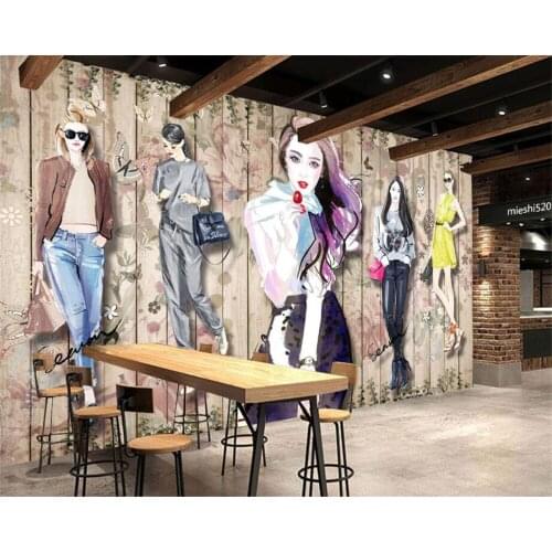 Beibehang Custom Wallpapers Vintage Handmade Beauty Apparel Dresser Background Wall Decorative Background Mural 3d wallpaper