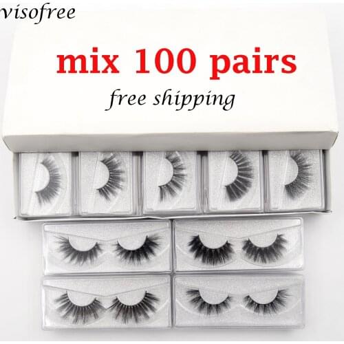 Wholesale Eyelashes 20/30/50/100 pcs 3D Mink Lashes Natural Mink Eyelashes Wholesale False Eyelashes Makeup False Lashes In Bulk