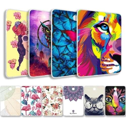 Shockproof Case For Samsung Galaxy Tab S2 8.0 T710 T715T719N SM-T710 SM-T715 8.0 INCH Cute Painted Silicone Protector Back Shell