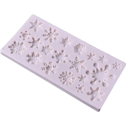 Multiple Shapes Christmas Snowflake Cake DIY Mold Silicone Party DIY Fondant Mould Chocolate Decoration Tool Home Gadget