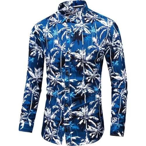 Summer New Men business Shirt Fashion Printing Male Casual Long Sleeve Shirt Brand Mens slim Clothing Large Size 5XL 6XL 7XL