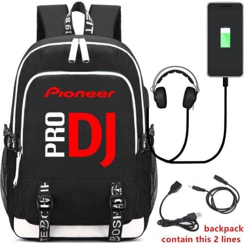 Pioneer Pro DJ Backpack Rucksack Bag w/ USB Fashion Port/ Headphone interface Students Book Laptop bag