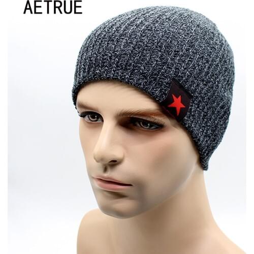 2018 Warm Winter Beanies For Men Knit Hat Mens Winter Hats For Men Brand Bonnet Beanie Skullies Wool Warm Baggy Balaclava Caps