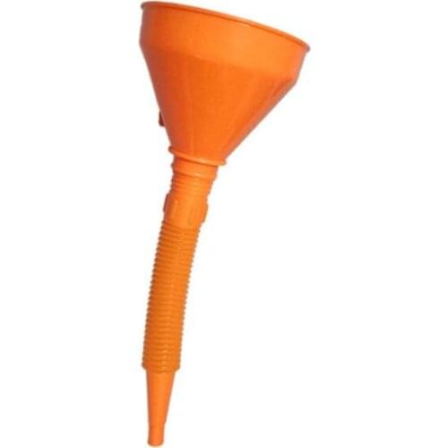 Yellow Car Refueling Funnel With Filter Detachable Hose Gasoline Engine Oil Additive Motorcycle Anti-leakage Filler Accessory